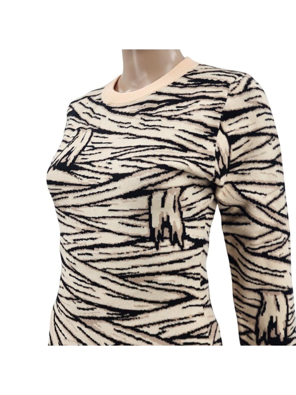 Halloween Costumes Mummy Womens Small Long Sleeve Knit Sweater Dress